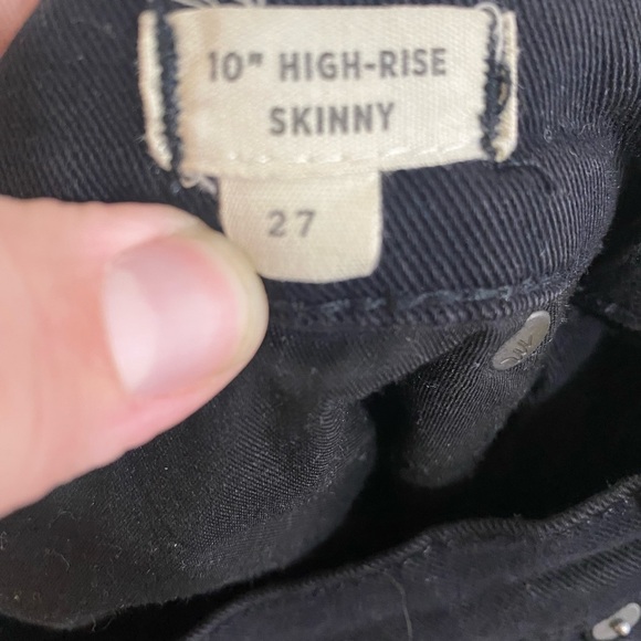 Madewell Black High Rise Skinny Jeans size 4 - Picture 8 of 11